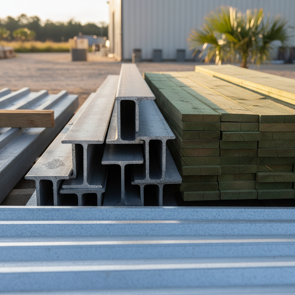 Building materials ready for construction